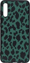 Design Backcover Color Samsung Galaxy A70 hoesje - Panter Groen