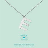 Heart to Get - Grote Letter E - Ketting - Zilver
