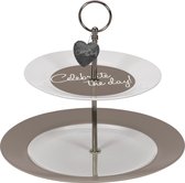 Gusta Etagere 'Celebrate the day' - 2-laags - Taupe