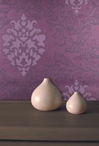 Dutch Wallcoverings Schuimvinyl damast - aubergine