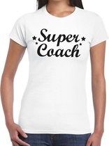 Super Coach cadeau t-shirt wit voor dames S