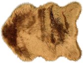 Floormat fake fur 60x90cm leather brown