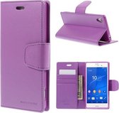 Goospery Sonata Leather hoesje Sony Xperia Z3 compact paars