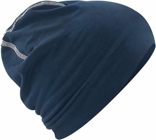 Katoenen muts navy blauw voor heren