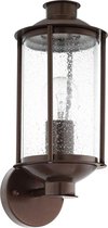 EGLO Mamurra - Buitenverlichting - IP44 - Wandlamp - 1 Lichts - Bruin - Helder