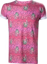 Sponge Bob - Heren Shirt - sublimation print Roze - M