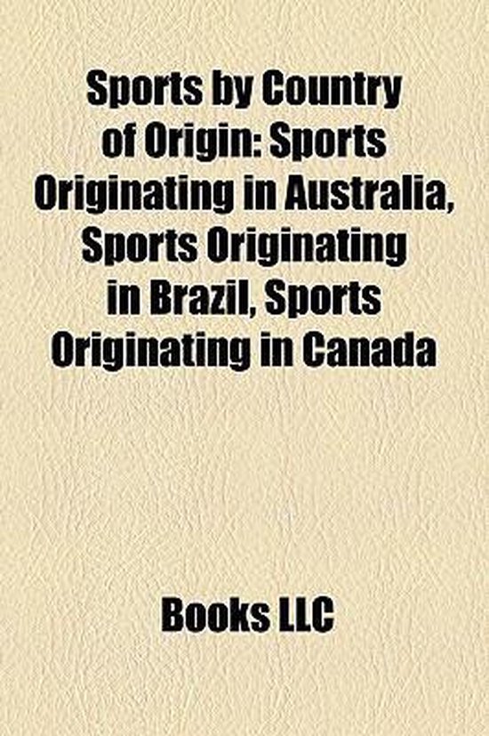Sports by Country of Origin 9781158163410 Boeken