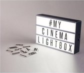 Lightbox met led verlichting - Lichtbox voor kleine boodschappen - inclusief letters - 30 x 22 x 6 cm - DisQounts