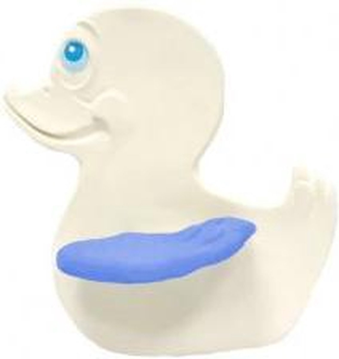 Lanco rubberen bijtspeeltje - Eend - blauwe vleugels