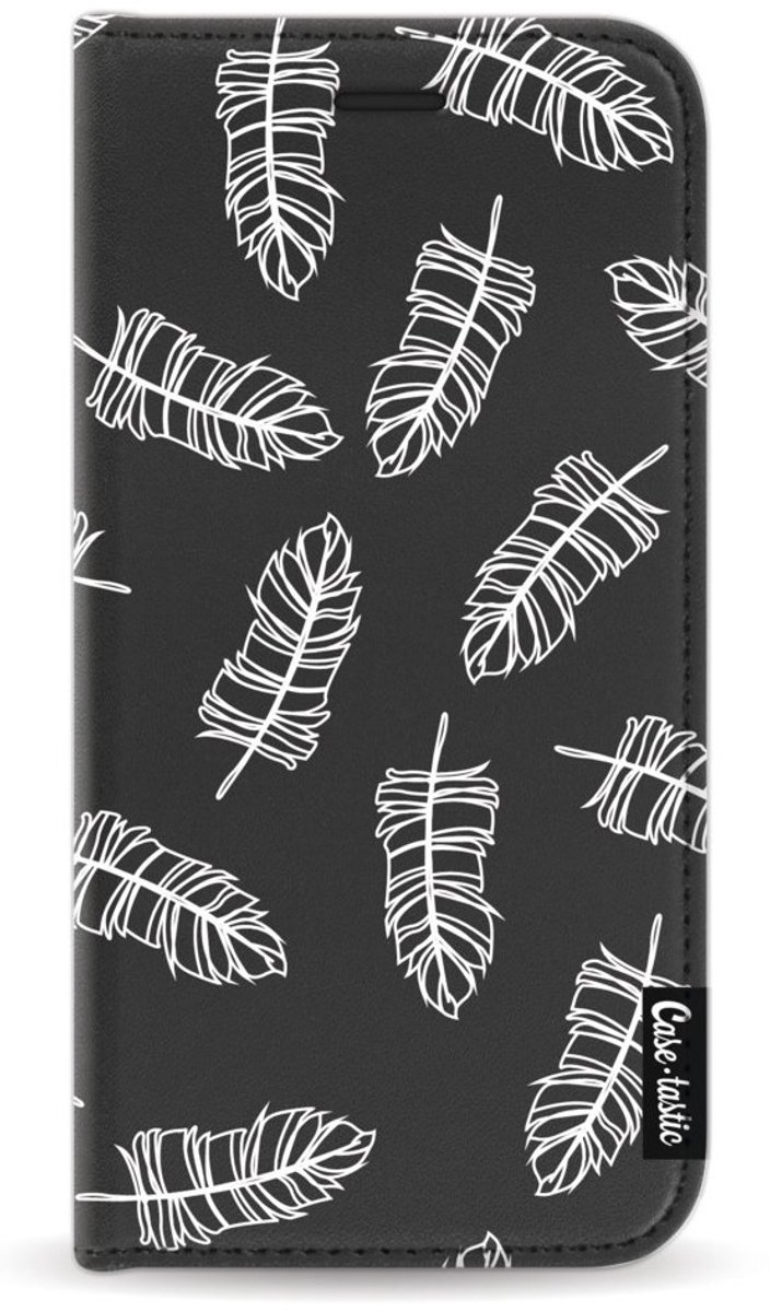 Casetastic Wallet Case Black Apple iPhone X - Feathers Outline