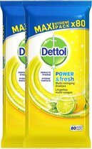 Dettol Power And Fresh Wipes Citrus Voordeelverpakking
