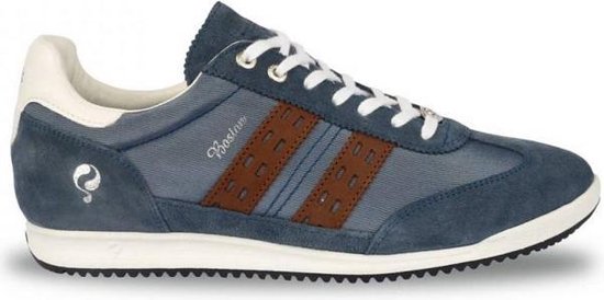 Quick Boston Sneakers Heren Sportschoenen - Maat 42 - Mannen -  blauw/bruin/wit | bol.com
