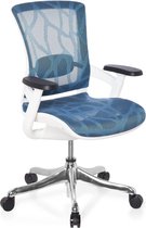 Bureaustoel - Verstelbare Armleuning - Netstof - Blauw - Skate Style