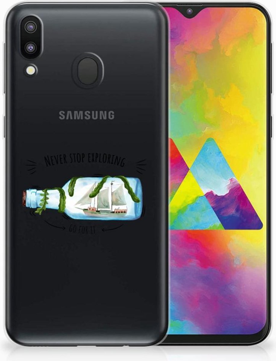Samsung Galaxy M20 (Power) Telefoonhoesje met Naam Boho Bottle