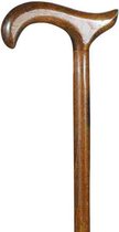 Classic Canes - Houten wandelstok - Beukenhout - Bruin - Derby handvat - Wandelstokken - Voor heren en dames - Lengte 89 cm - Wandelstok hout