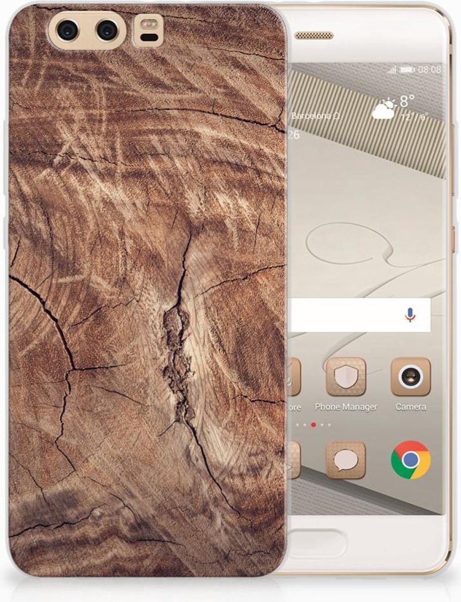 Back Cover voor Huawei P10 Plus Bumper Hoesje Tree Trunk