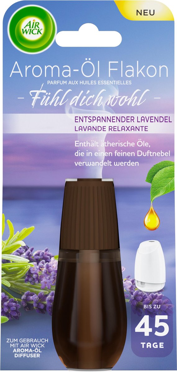 AirWick Luchtverfrisser Aroma Olie Ontspannend Lavendel Navulling, 1 stuk