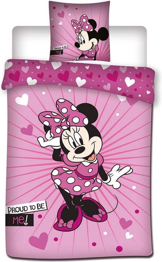 Disney Minnie Mouse Proud - Housse de couette - Simple - 140 x 200 cm - Polyester