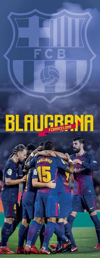 Uitlijnen Definitief Verlenen Behang FC Barcelona Victory - Vliesbehang - 100x254 cm | bol.com