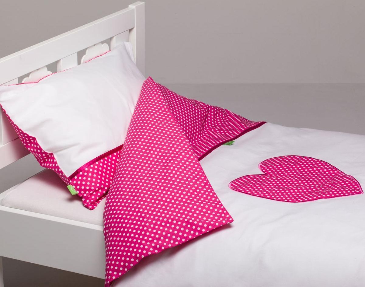 Briljant Baby Dekbedovertrek Bonnie - Ledikant - Fuchsia - 100x135 + 1 sloop
