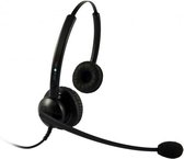 plusonic 5512-5.2P Telefoonheadset QD (Quick Disconnect) Stereo, Kabelgebonden On Ear Zwart