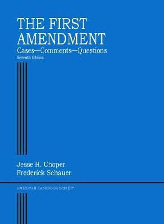 American Casebook SeriesThe First Amendment 9781642426854 Jesse H. Choper Boeken
