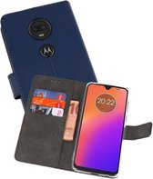 Booktype Telefoonhoesjes - Bookcase Hoesje - Wallet Case -  Geschikt voor Motorola Moto G7 - Navy