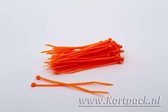1000 stuks Oranje kabelbinders 2.5mm breed x 200mm lang + Kortpack pen (099.0415)
