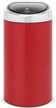Afvalverzamelaar 45 liter 'Touch Bin®' met kunststof binnenemmer en brilliant steel deksel, Lipstick Red