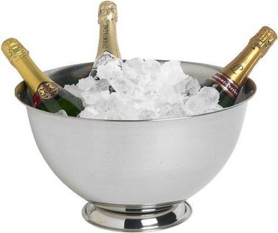 Grote RVS champagne emmer op voet bol.com