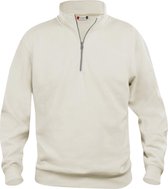 Clique Basic halfzip Licht khaki maat L