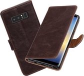 BestCases.nl Samsung Galaxy Note 8 Pull-Up booktype hoesje mocca