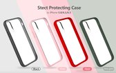 Stect Elegant Beweging & Valbescherming Hoesje Cover voor Apple iPhone X / XS (5.8 inch)  - Transparant/Army Groen