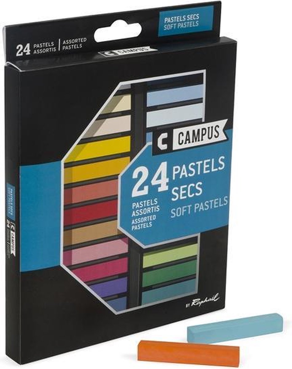 Raphael Campus sot pastel doos 24 st.