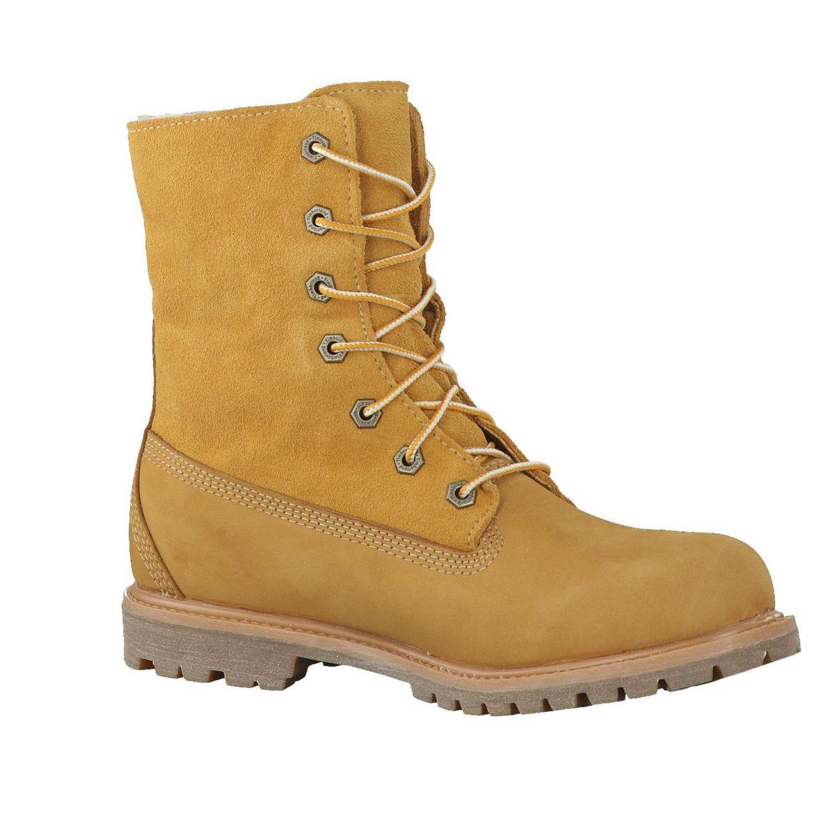 Timberland Auth Teddy winterschoenen Dames Fleece WP – Laarzen Boots Dameschoenen Lichtbruin