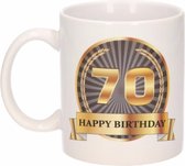 Luxe verjaardag mok / beker 70 jaar