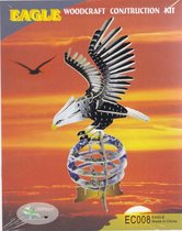 3D Puzzel Bouwpakket Arend - hout - gekleurd