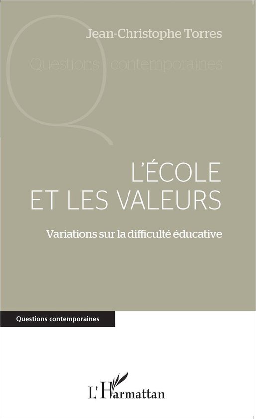 L'école et les valeurs - cover