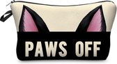 Make-up Bag Paws Off | Toilettas met Rits | Kat - Katten - Kitty Cat