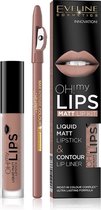 Eveline Cosmetics Oh My Lips Liquid Matt Lipstick&lip Liner No. 01 Neutral Nude