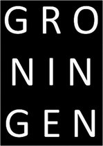 Unieke tuinposter "Groningen" zwart | Eigen ontwerp van PSTRS