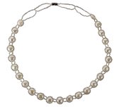 Zoetwater parel ketting Pearl O - echte parels - wit - zilver - magneetslot