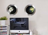 Muursticker Vinyl - Patrijspoorten Astronaut - A3 set - Multi