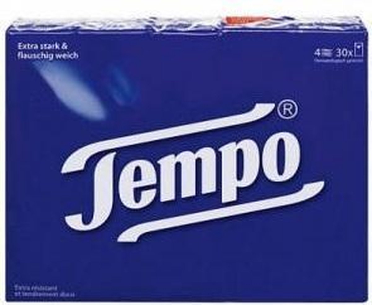 Tempo Tempo Zakdoeken, natuurlijk en zacht, 4-laags, machinebestendig, natuurlijke en zachte zakdoeken, zonder geur, kleurstoffen en allergenen, 12 verpakkingen met 70 wegwerpzakdoeken