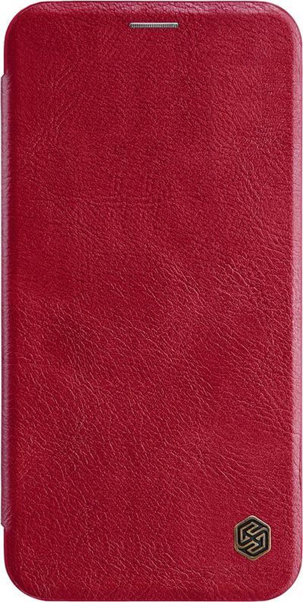 Nillkin Qin leren hoesje iPhone XS Max rood