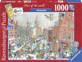 Ravensburger puzzel Fleroux´s Amsterdam in winter - legpuzzel - 1000 stukjes