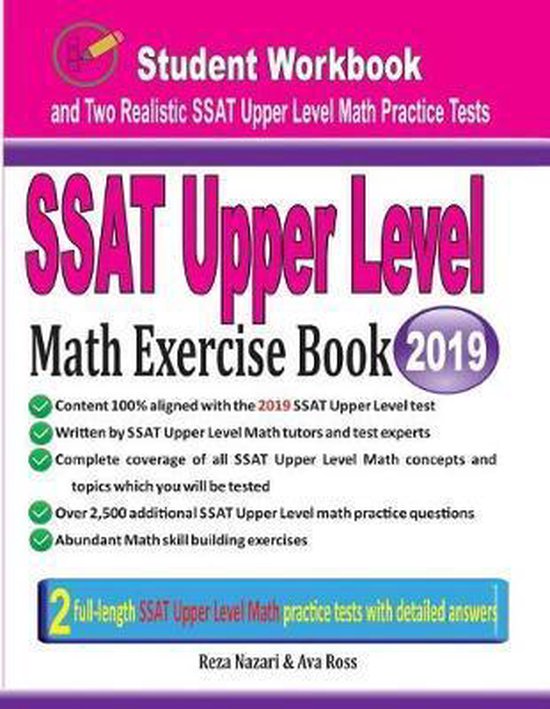 SSAT Upper Level Math Exercise Book - cover