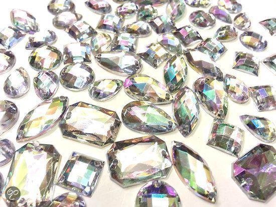 AB Helder Gefacetteerde Acryl Diamantgevormde Kristallen om op kleding te  naaien (80st) | bol.com