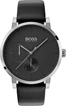 Hugo Boss HB1513594 Horloge - Leer - Zwart - Ø 42 mm