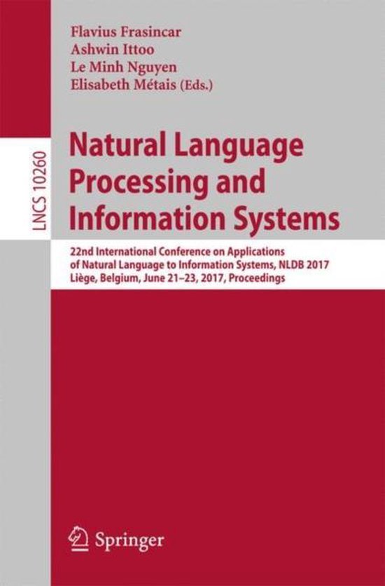 Lecture Notes in Computer Science10260- Natural Language Pro ... - cover